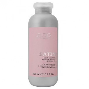 Kapous сатин-шампунь с протеинами шелка и маслом хлопка серии luxe care линии studio 350 мл