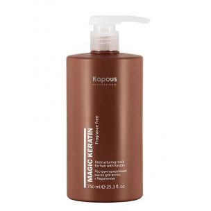 Kapous Маска для волос с кератином реструктурирующая Magic Keratin, 750 мл