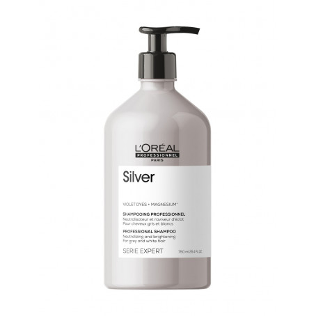 L'Oreal Professionnel Шампунь Serie Expert Silver для нейтрализации желтизны осветленных и седых волос, 750 мл