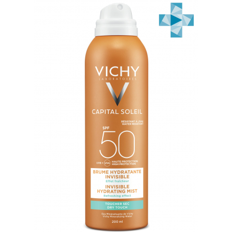 Vichy Capital Ideal Soleil Увлажняющий спрей-вуаль SPF50 200 мл 