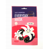 Dearboo Маска для лица тканевая ЭКСТРАКТ ЦВЕТОВ ЛИЛИИ И ДРЕВЕСНОГО УГЛЯ Lily & Charcoal Everyday, 27 мл