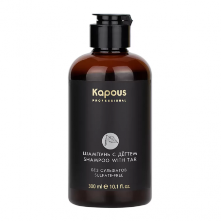 Kapous Шампунь для волос беcсульфатный с дёгтем Tar, 300 мл