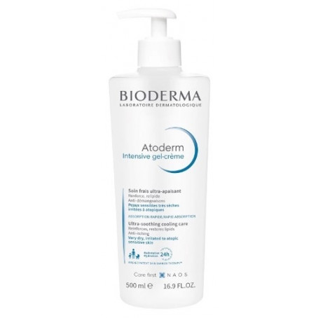 Bioderma Atoderm гель-крем интенсив успокаивающий увлажняющий для сухой раздраженной и атопичной кожи 500 мл