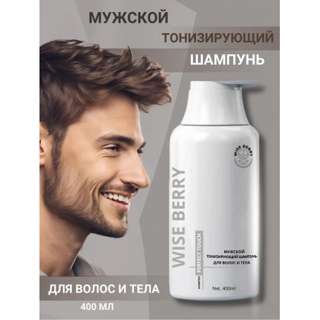 Шампунь Wise Berry  мужской профессиональный 2 в 1, 400 мл
