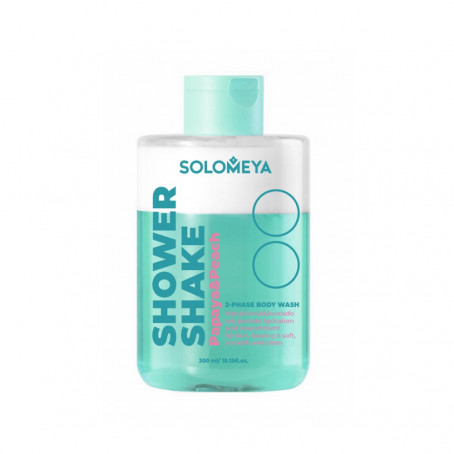 [SOLOMEYA] Гель-шейк для душа ПАПАЙЯ И ПЕРСИК Shower Shake Papaya&Peach, 300 мл